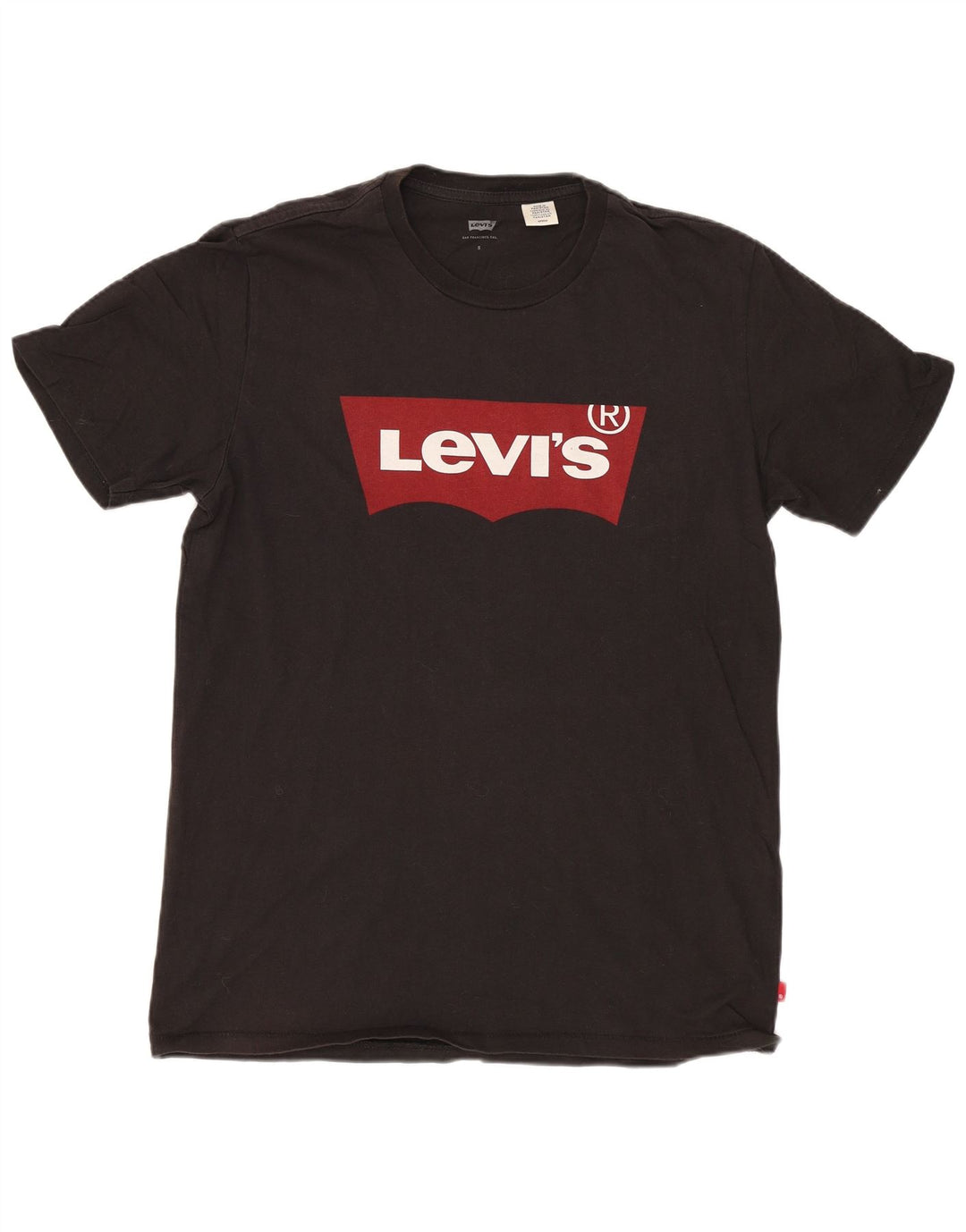LEVI'S Herren-T-Shirt mit Grafik, Größe S, schwarze Baumwolle