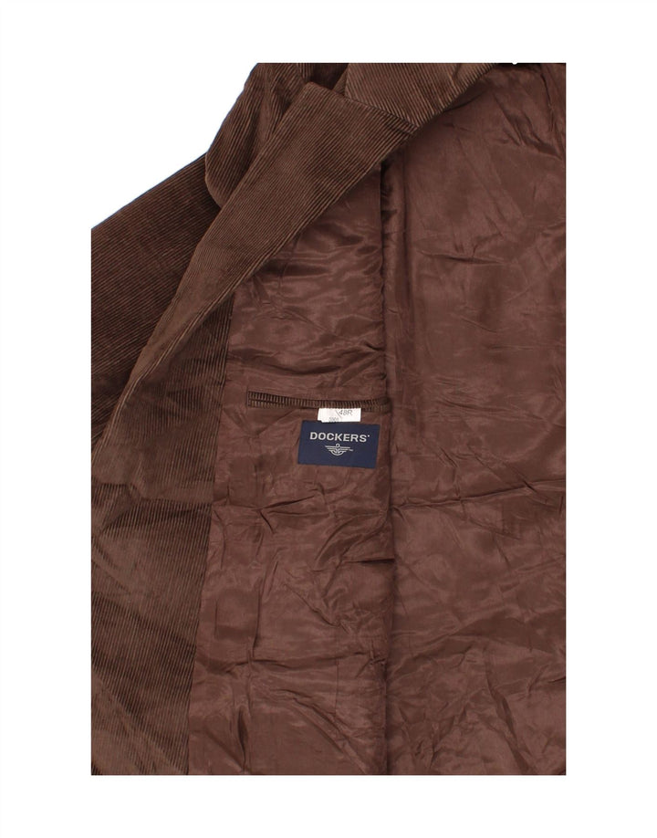 DOCKERS Herren Cord-Blazerjacke US 48 4XL Braune Baumwolle