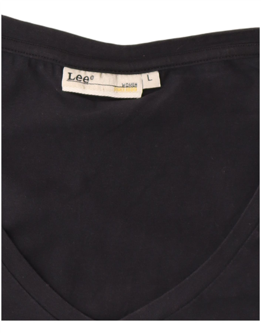 Lee Damen T-Shirt Top UK 14 Large Schwarz