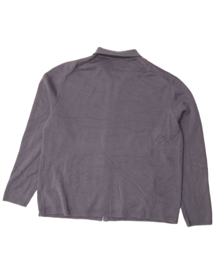 Marks & Spencer Herren Strickjacke XL Blaue Merinowolle