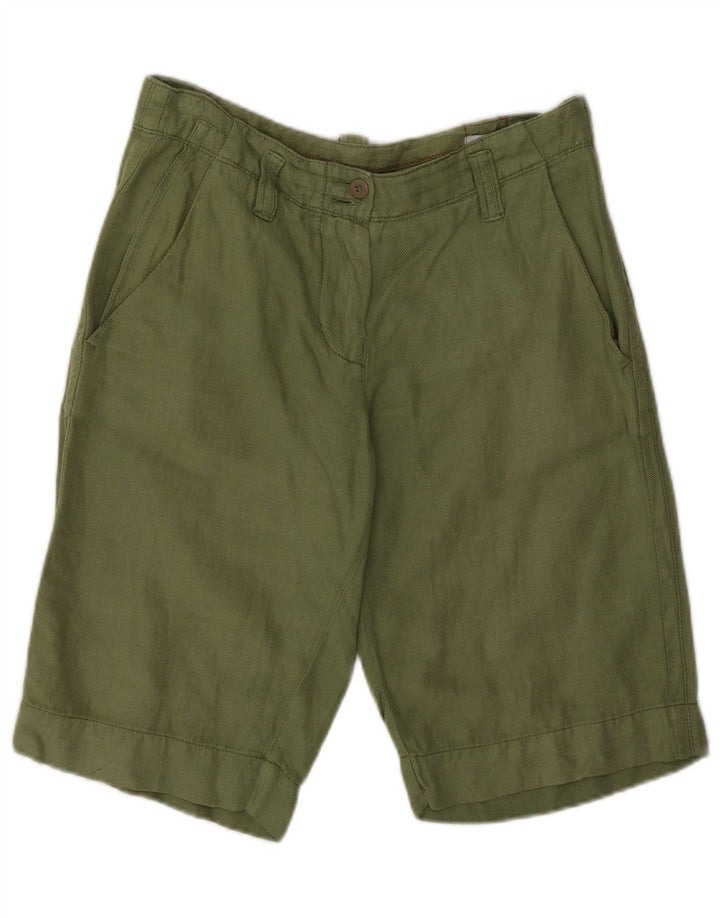 Murphy & Nye Damen Chinoshorts Medium W28 Grünes Leinen