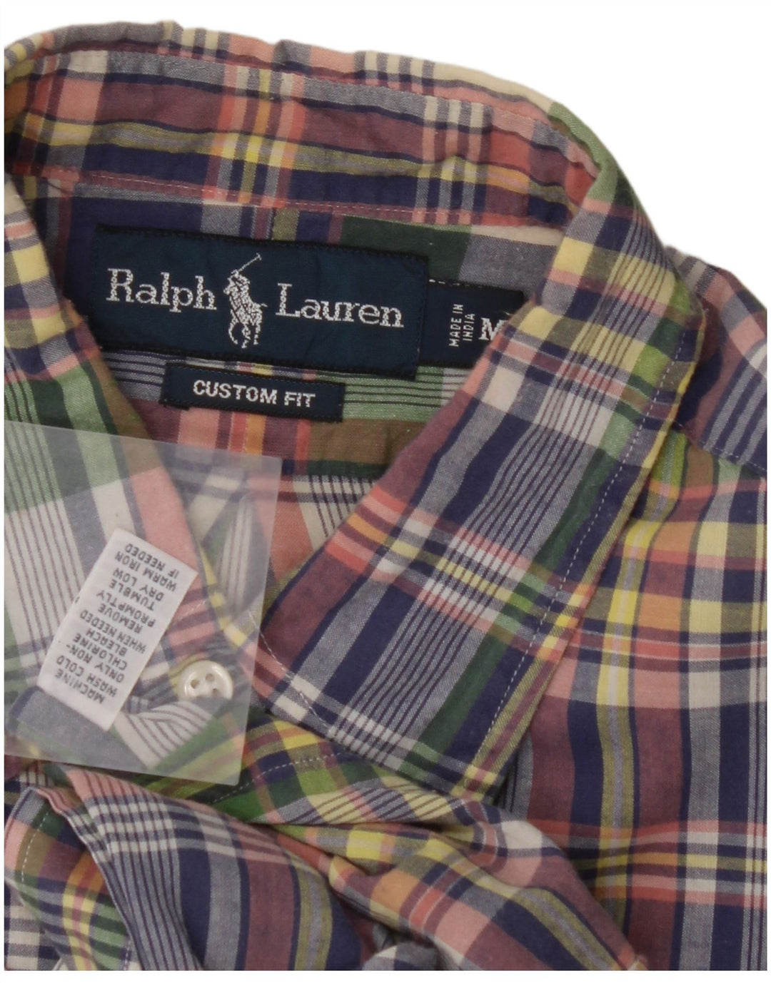 RALPH LAUREN Herren-Hemd mit individueller Passform, mittelgroß, mehrfarbig kariert