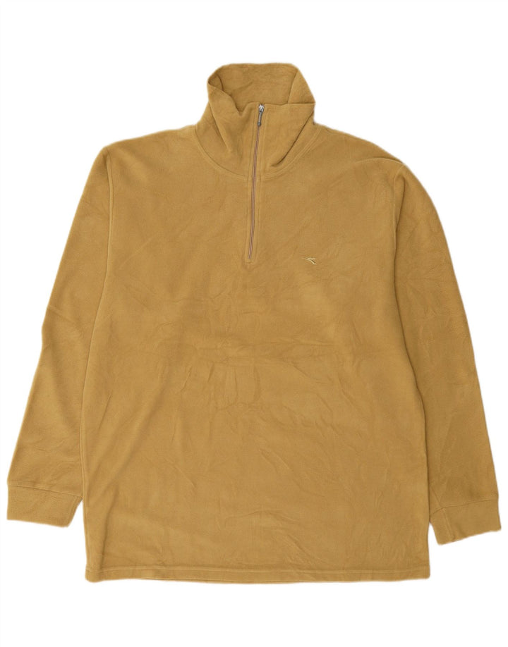 Diadora Herren-Fleecepullover mit Reißverschluss, mittelgelb