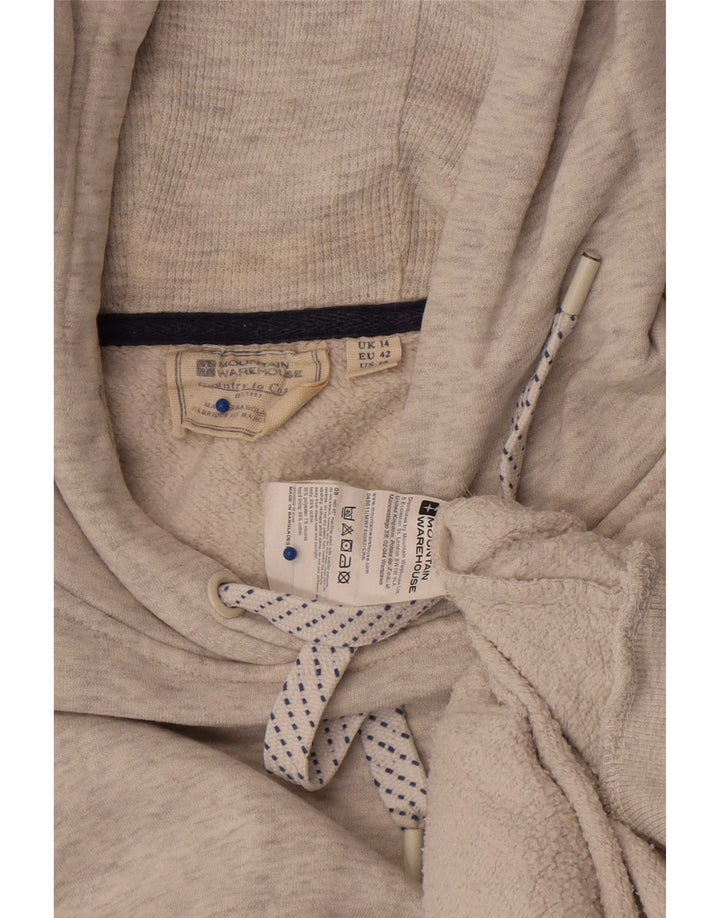 Mountain Warehouse Damen-Kapuzenpullover aus mittelgrauer Baumwolle, Größe UK 14