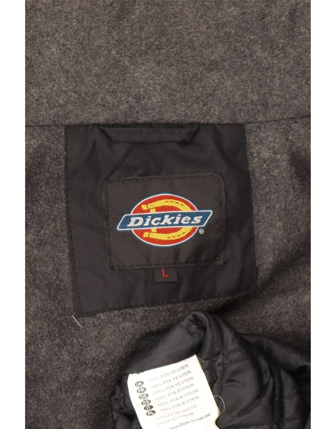 Dickies Herren-Windbreaker-Jacke, UK 40, Größe L, Schwarz, Polyester