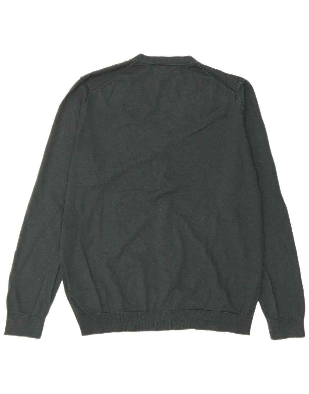 Marks & Spencer Herren-Strickjacke, groß, grüne Merinowolle