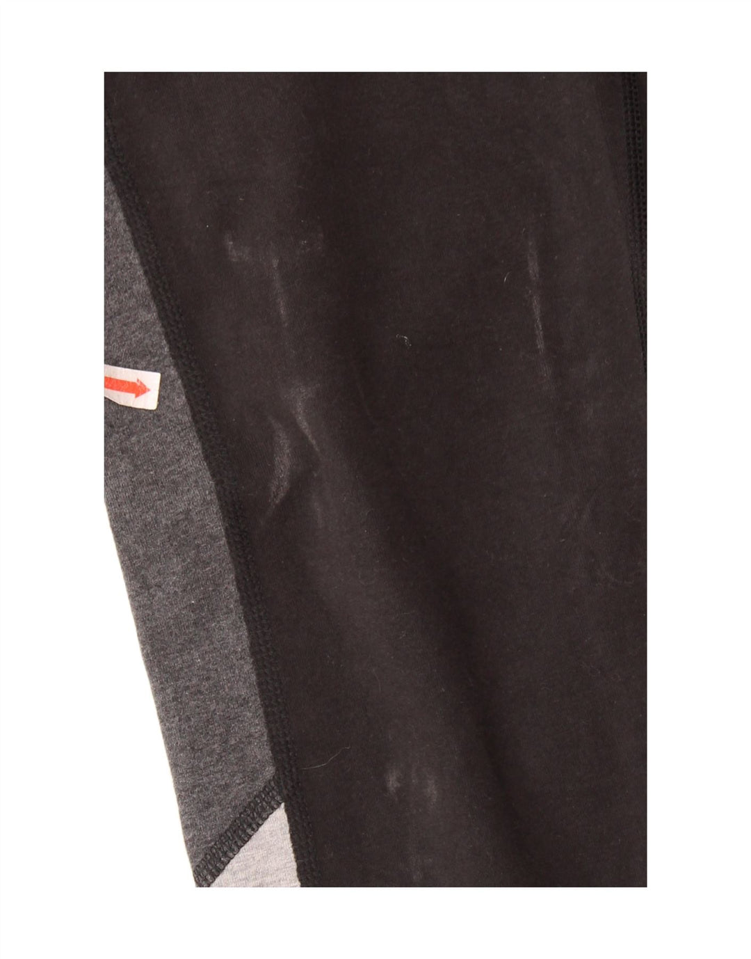 REEBOK Damen Leggings UK 10 Small Schwarz Colourblock Baumwolle