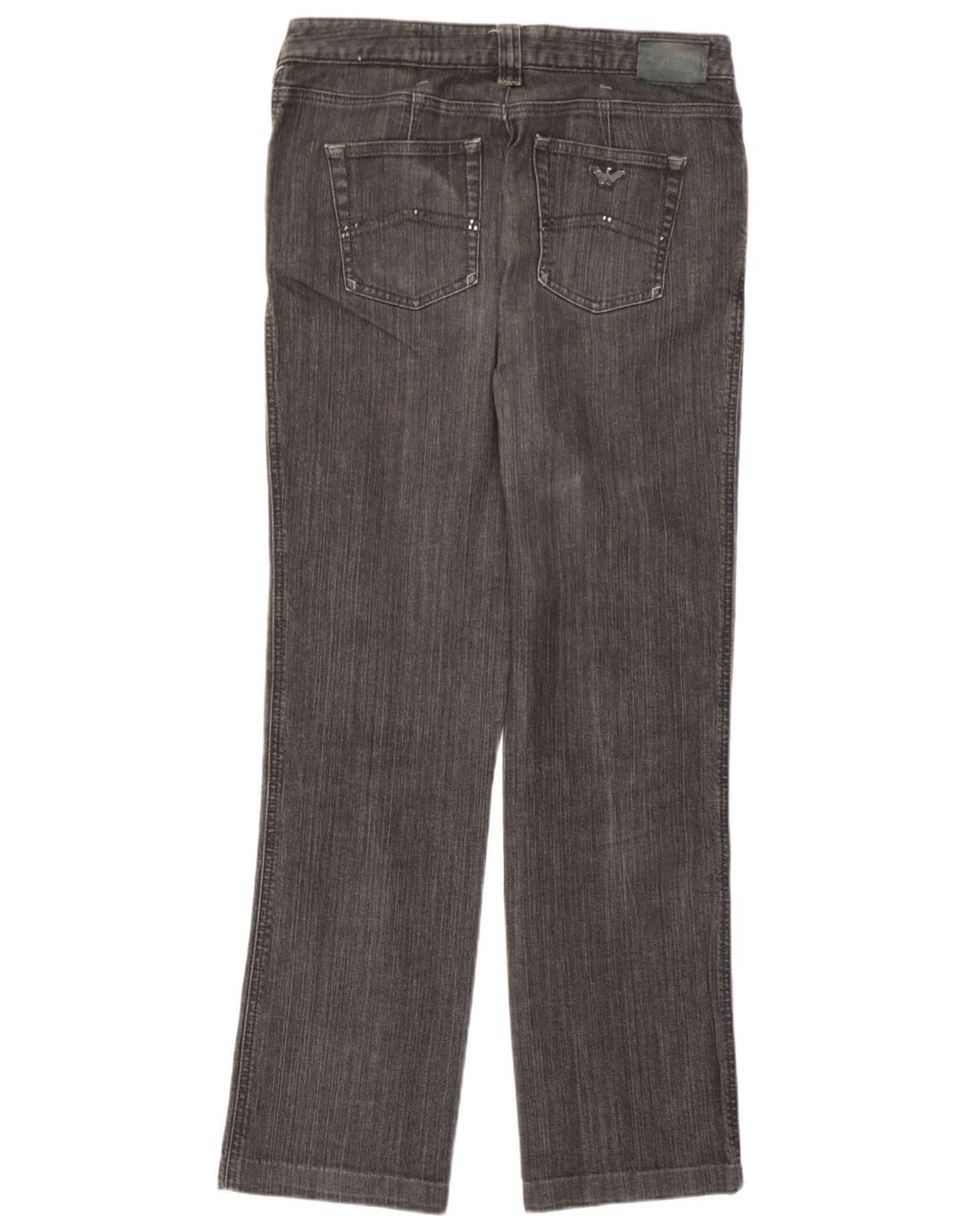 Armani Damen Straight Jeans W31 L28 Grau