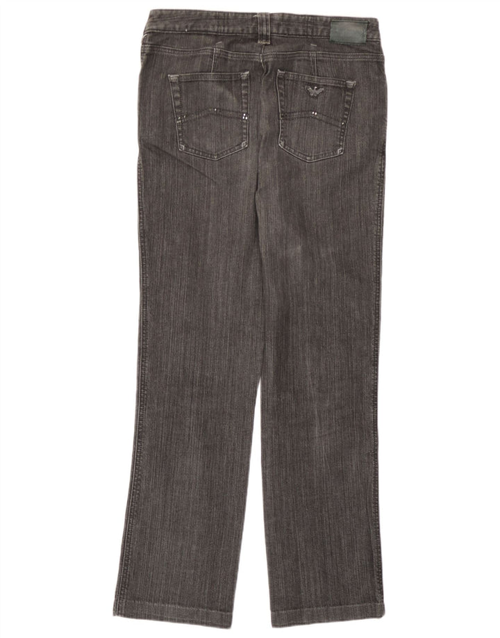 Armani Damen Straight Jeans W31 L28 Grau