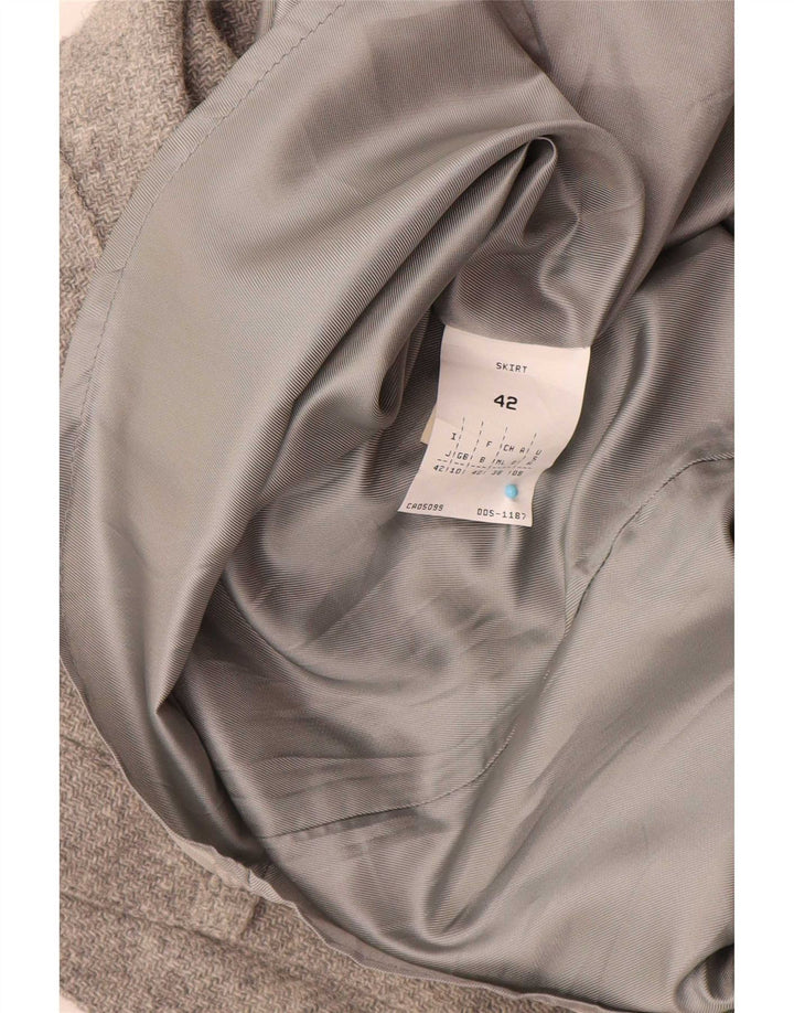 New Penny Damen A-Linienrock UK 10 Small W26 Graue Wolle