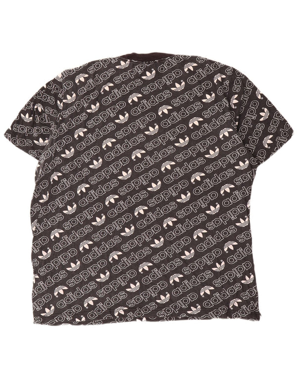Adidas Herren Grafik T-Shirt Top XL Schwarz Baumwolle