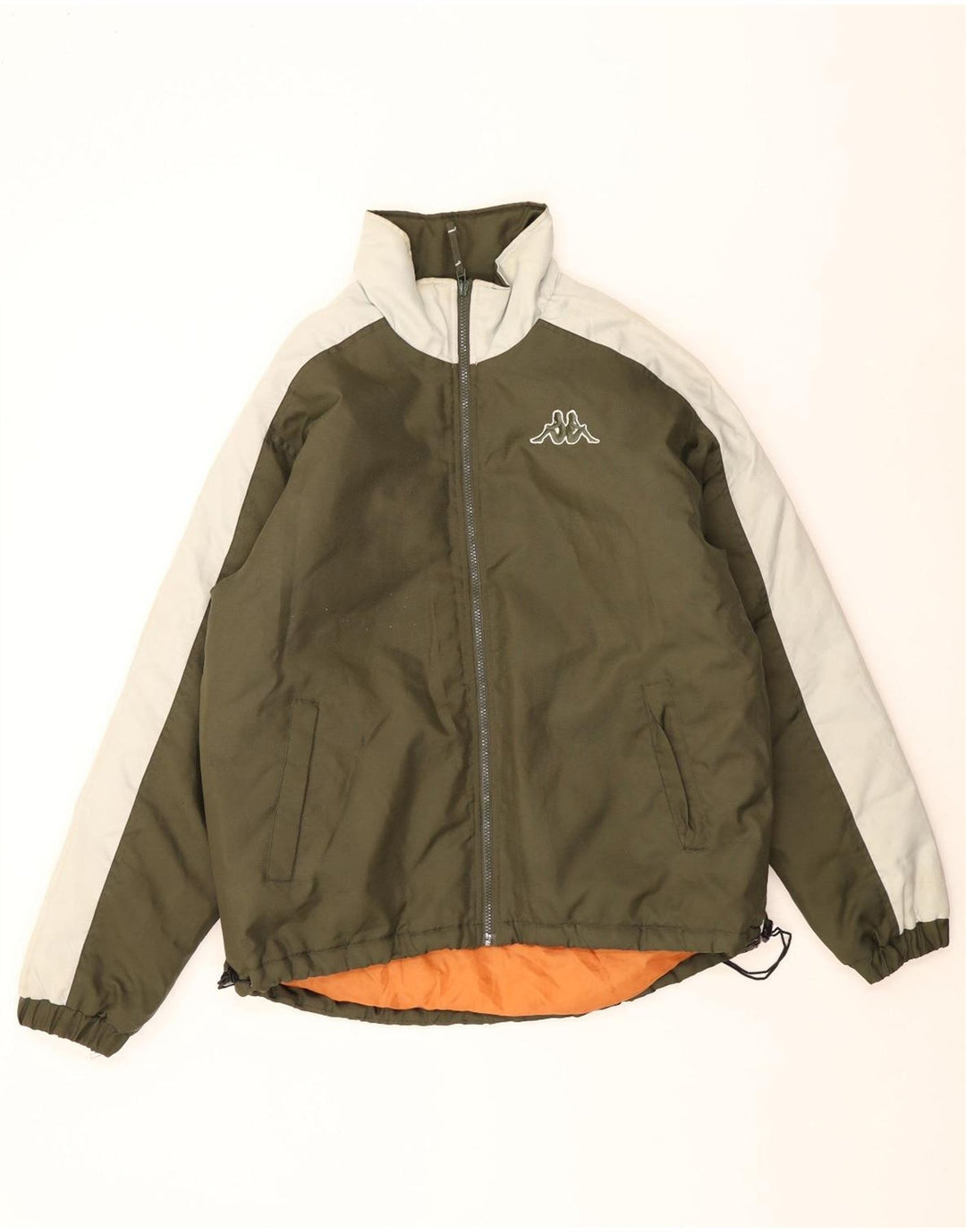 Kappa Herren Wattierte Jacke UK 38 Medium Khaki Colourblock Polyester