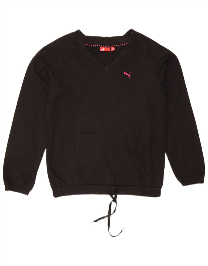 Puma Damen-Sweatshirt in Übergröße, Gr. 10, Größe S, Schwarz, Baumwolle