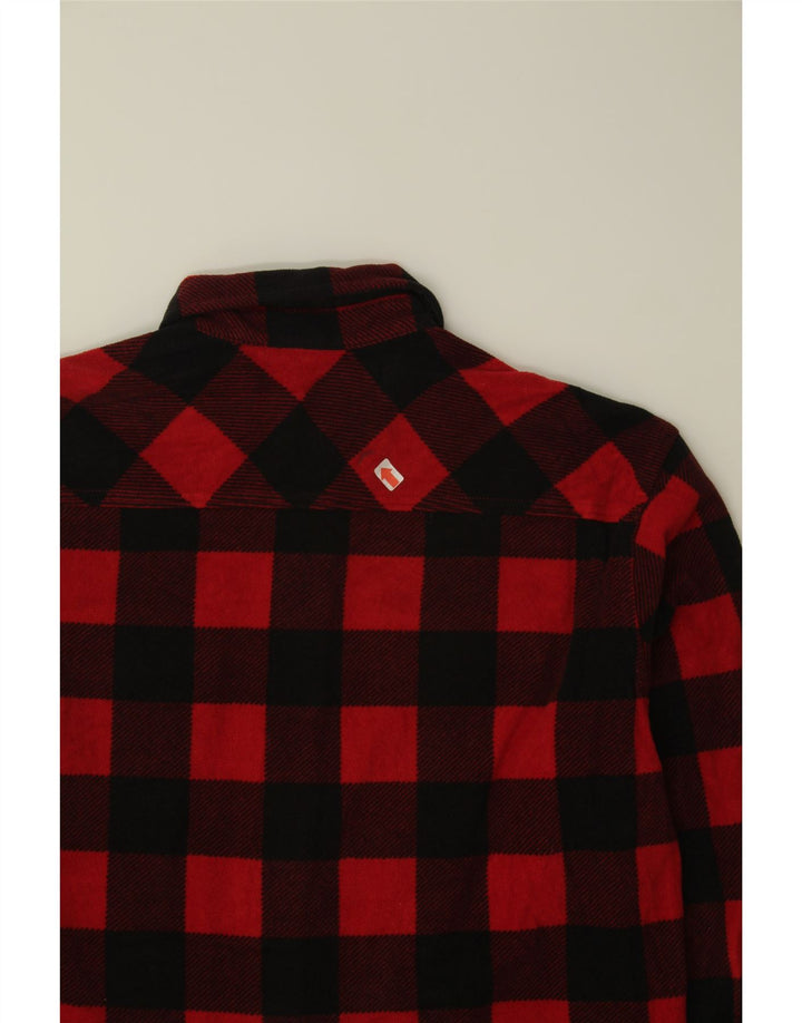 EDDIE BAUER Mens Flannel Shirt Medium Red Check Polyester Vintage Eddie Bauer and Second-Hand Eddie Bauer from Messina Hembry 