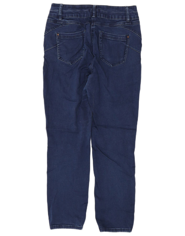 M&Co Damen Straight Jeans UK 12 Medium W32 L28 Marineblau Baumwolle