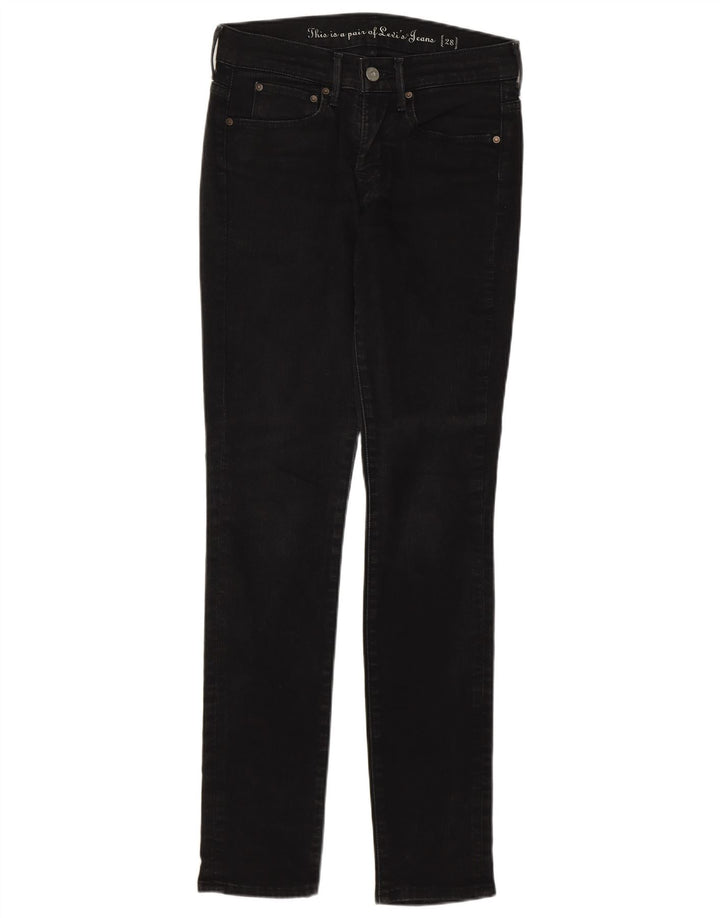 Levi's Damen Skinny Jeans W28 L30 Schwarze Baumwolle