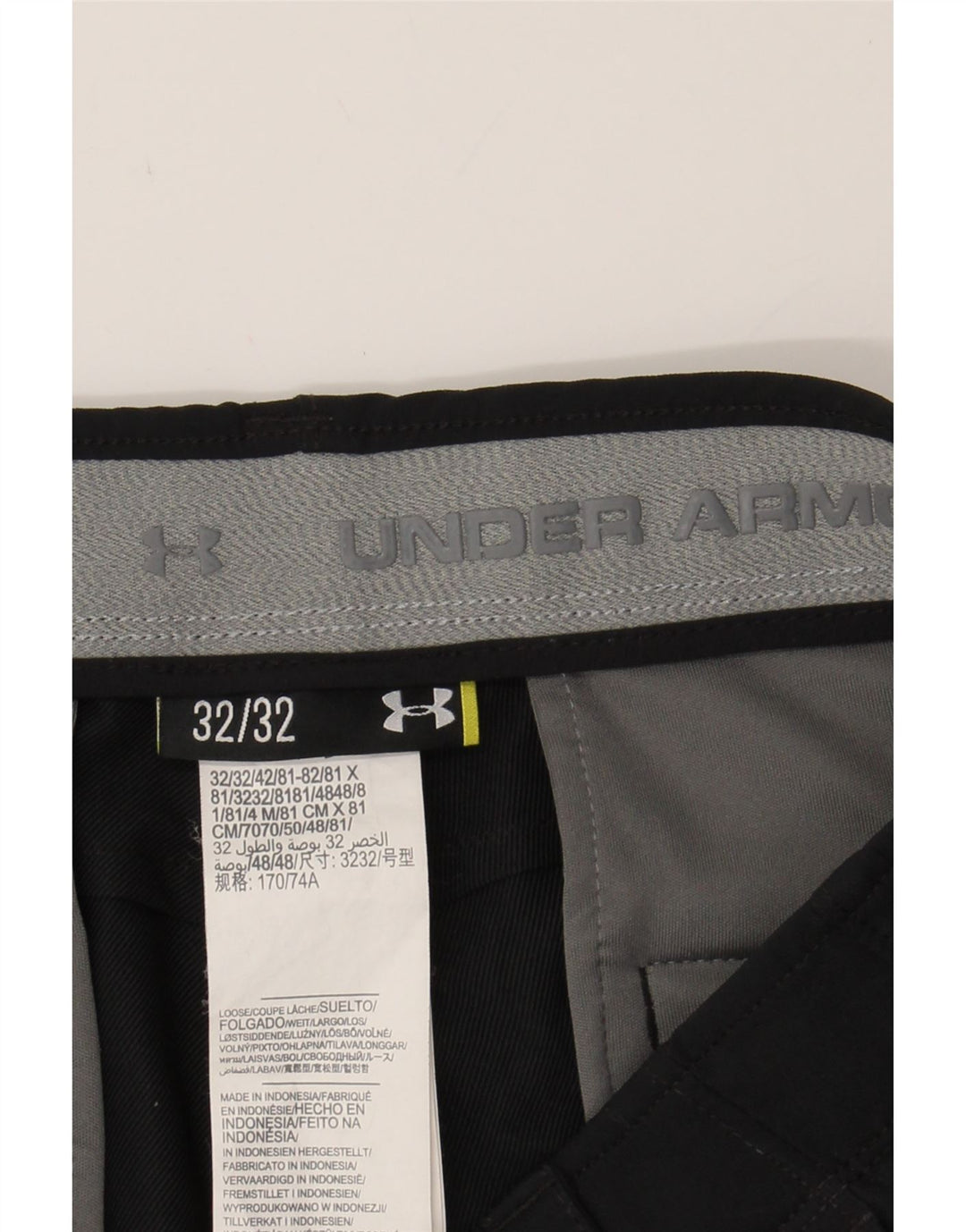 UNDER ARMOUR Womens Slim Chino Trousers W32 L32 Black Polyester Vintage Under Armour and Second-Hand Under Armour from Messina Hembry 
