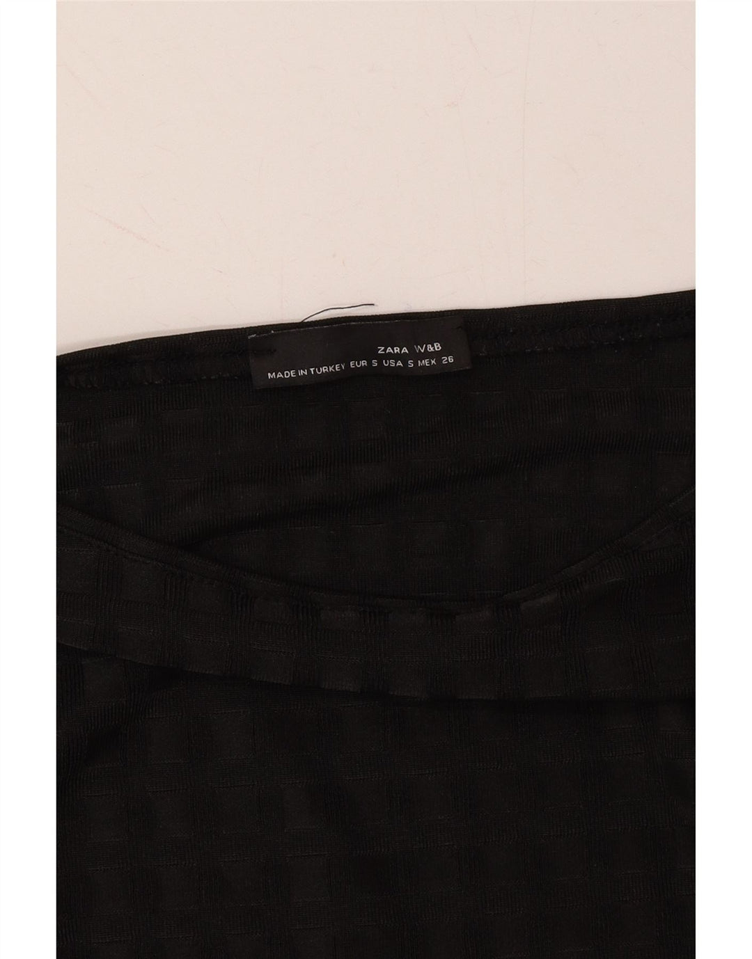 ZARA Womens Oversized Top 3/4 Sleeve UK 10 Small Black Check Vintage Zara and Second-Hand Zara from Messina Hembry 