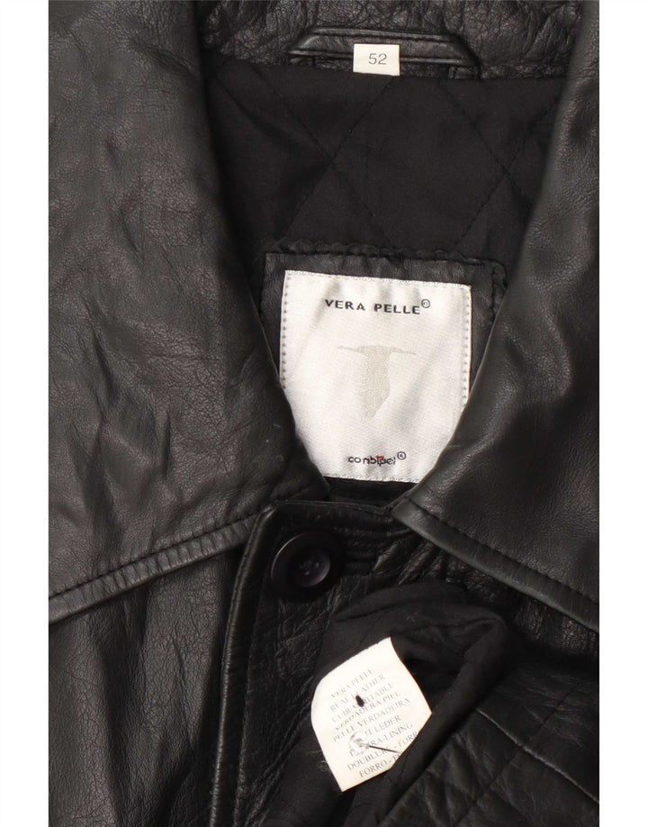 Conbipel Herren Ledermantel IT 52 Large Schwarz