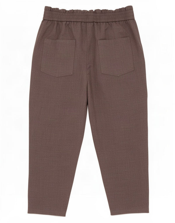Zara Damen-Hose mit hoher Taille, schmal zulaufend, kurz geschnitten, Größe 2XL, W34, L24, Grau