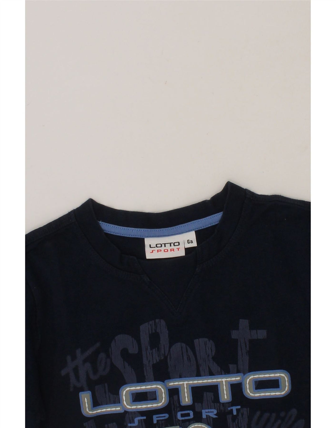 LOTTO Boys Graphic Top Long Sleeve 5-6 Years Navy Blue Cotton Vintage Lotto and Second-Hand Lotto from Messina Hembry 