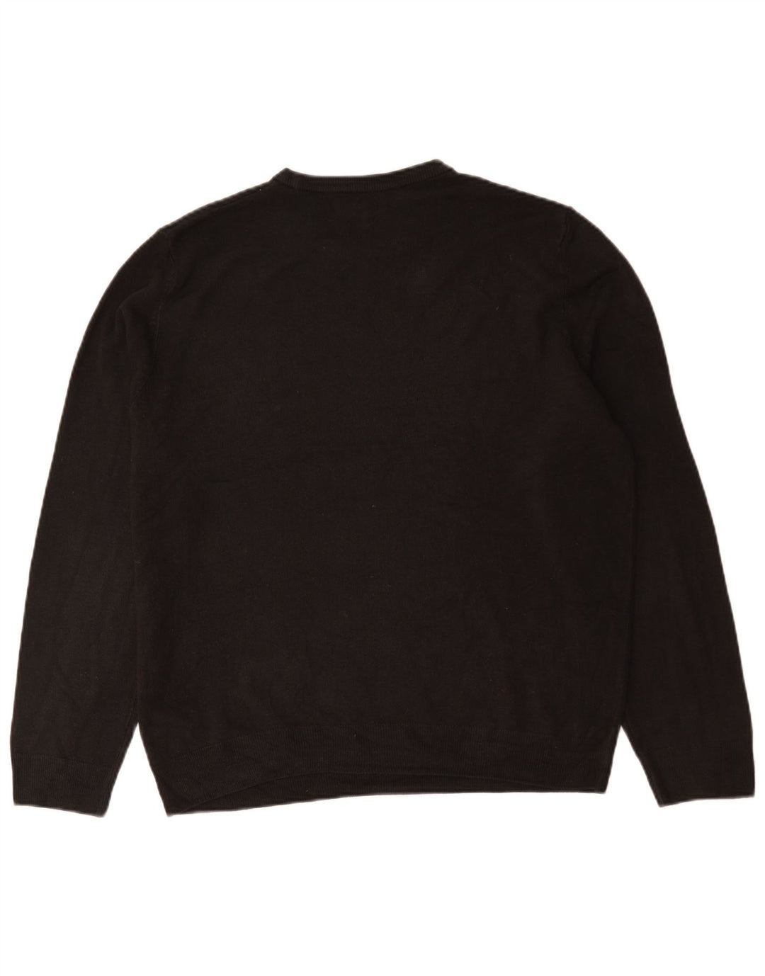 Marks & Spencer Herren-Pullover mit Rundhalsausschnitt, XL, schwarzes Acryl