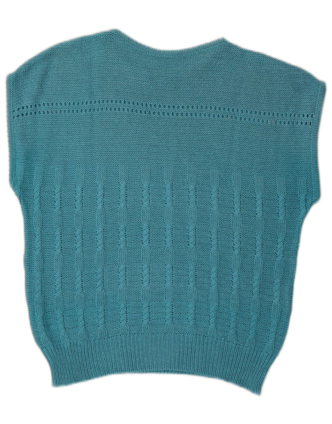 Vintage Damen Weste Tank Top IT 48 XL Blau