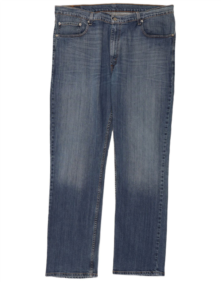 Levi's Herren 752 Straight Jeans W42 L34 Blaue Baumwolle