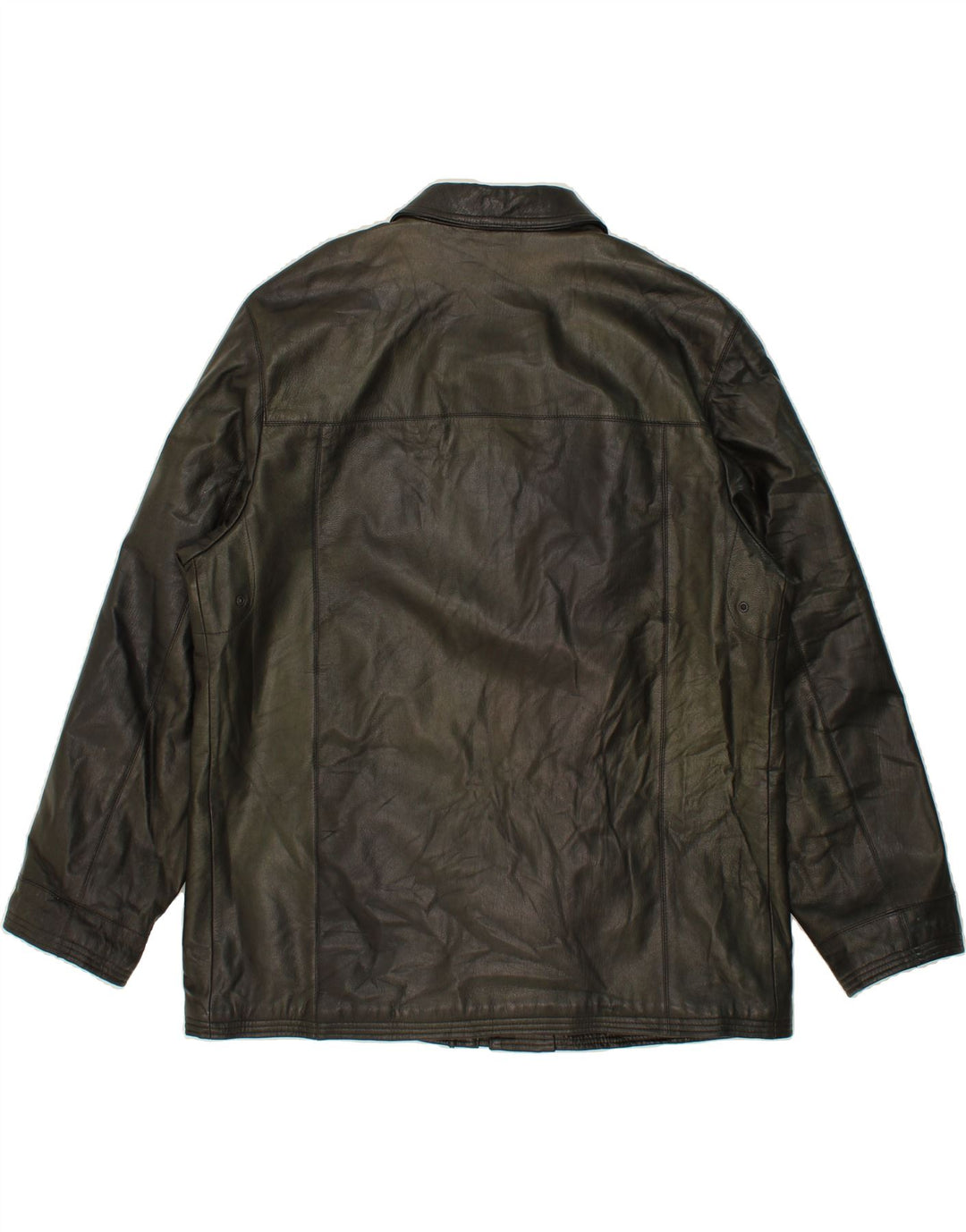 GRÜNE BLÄTTER Herren-Lederjacke UK 44 2XL Grünes Leder