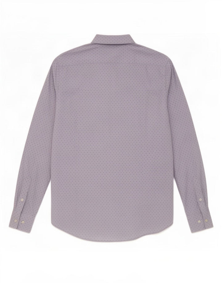Massimo Dutti Herrenhemd Mittelblau gepunktet