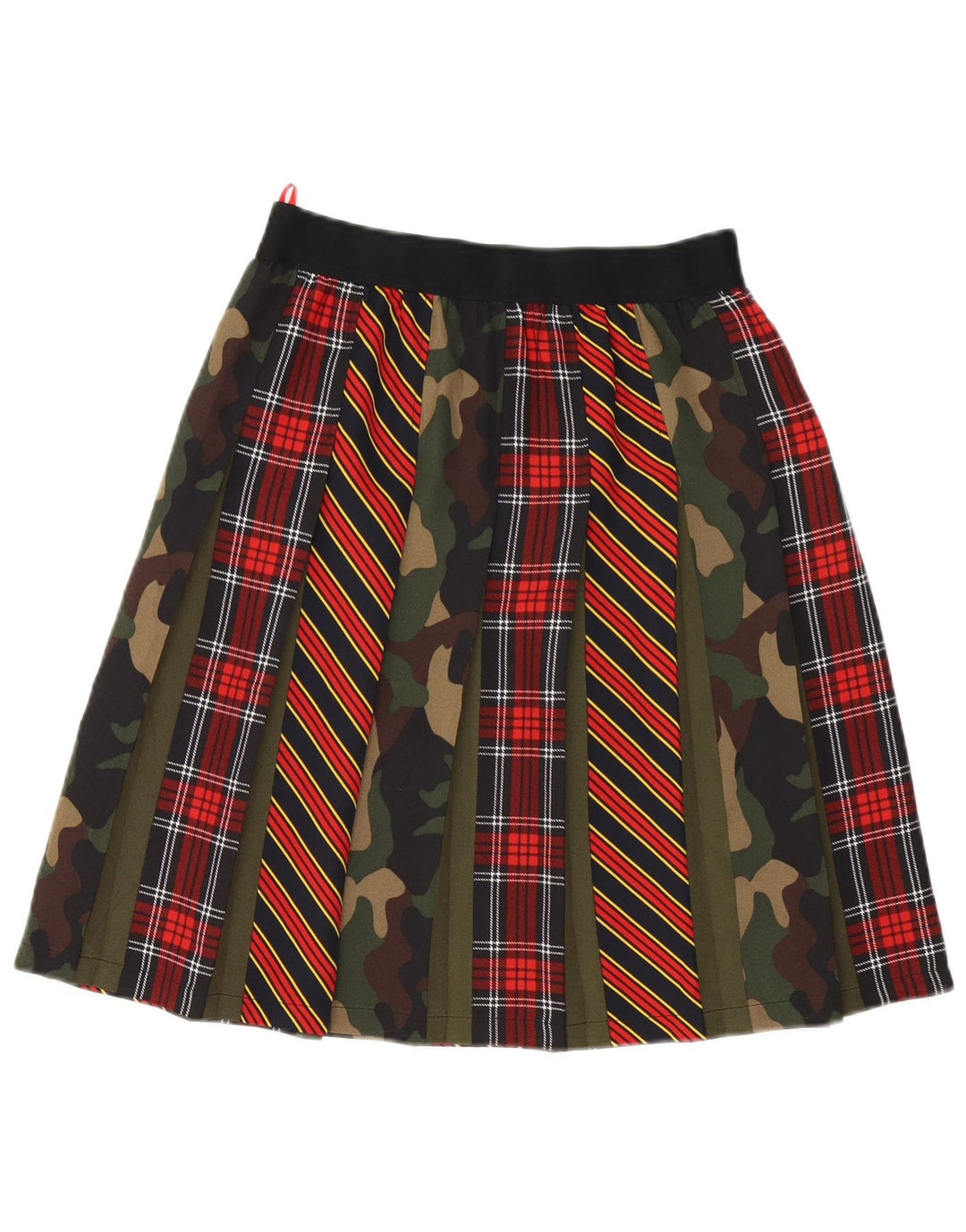 Benetton Damen-A-Linien-Rock, Größe S, Größe S, mehrfarbig, Camouflage-Polyester