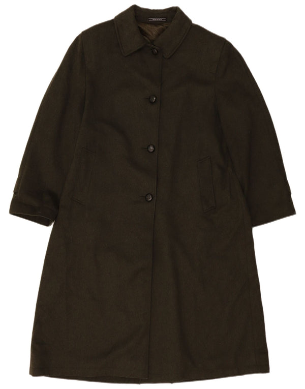 Bella Blu Damen Mantel IT 46 Large Khaki Wolle