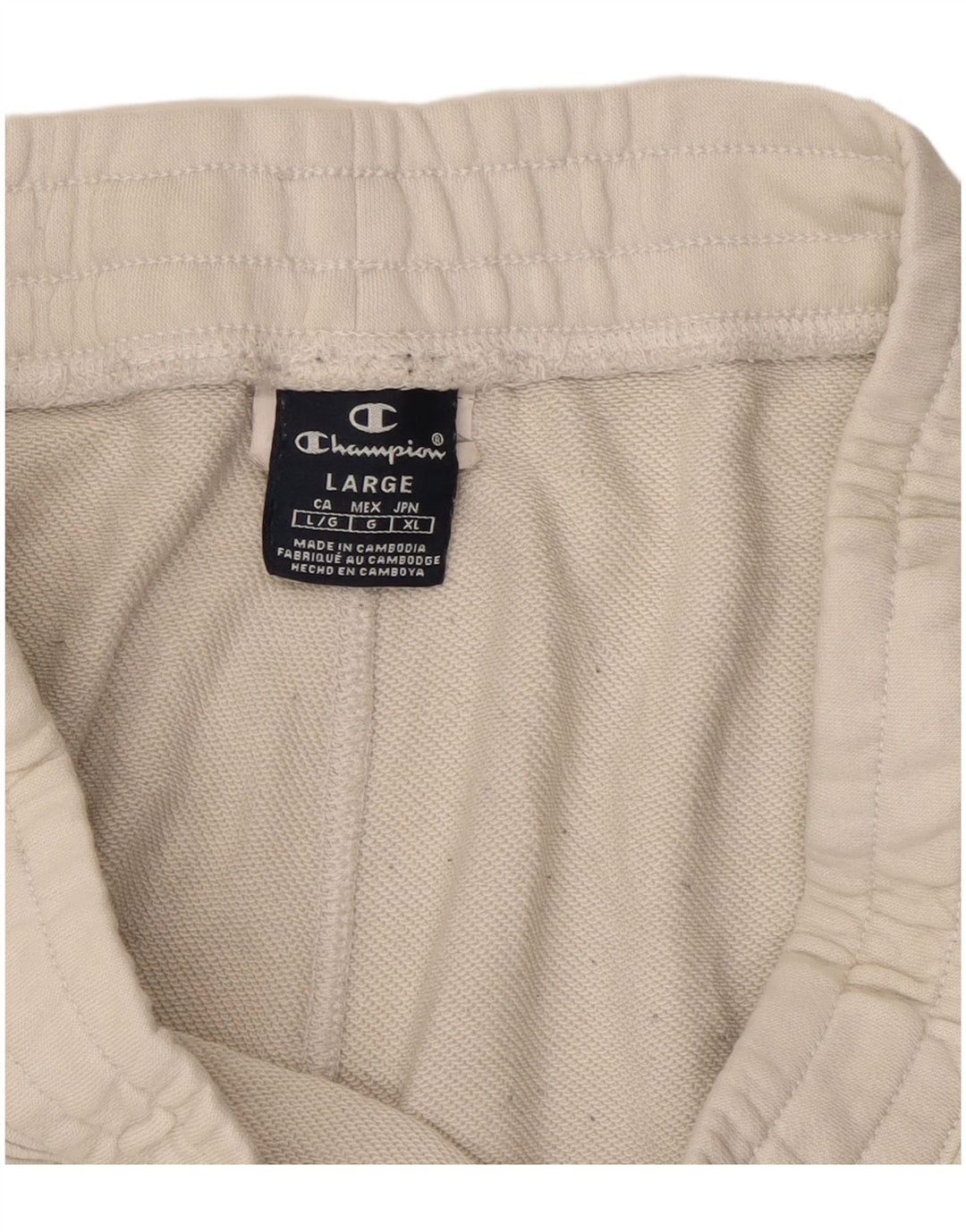 Champion Herren-Sportshorts mit Grafik, Größe L, Weiß, Farbblock