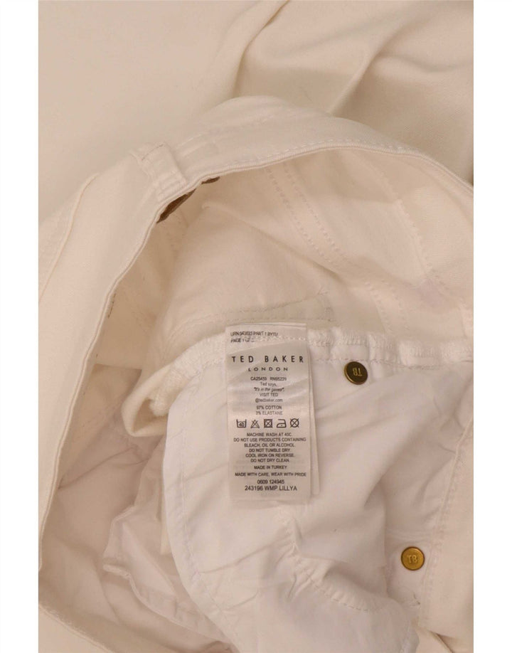 Ted Baker Damen Slim Jeans W28 L26 Weiße Baumwolle