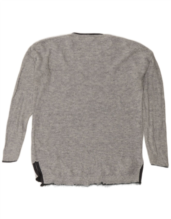 White Stuff Langer Damen-Pullover mit U-Boot-Ausschnitt, Gr. 10, Größe S, Grau