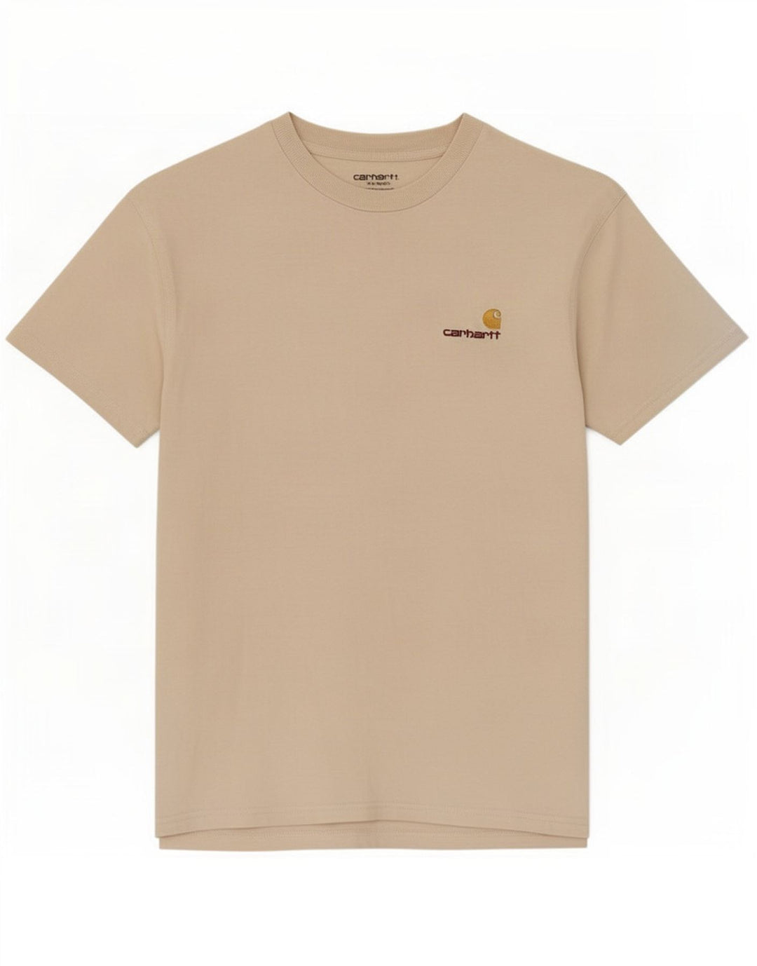 Carhartt Mens Regular T-Shirt Top Small Beige Cotton