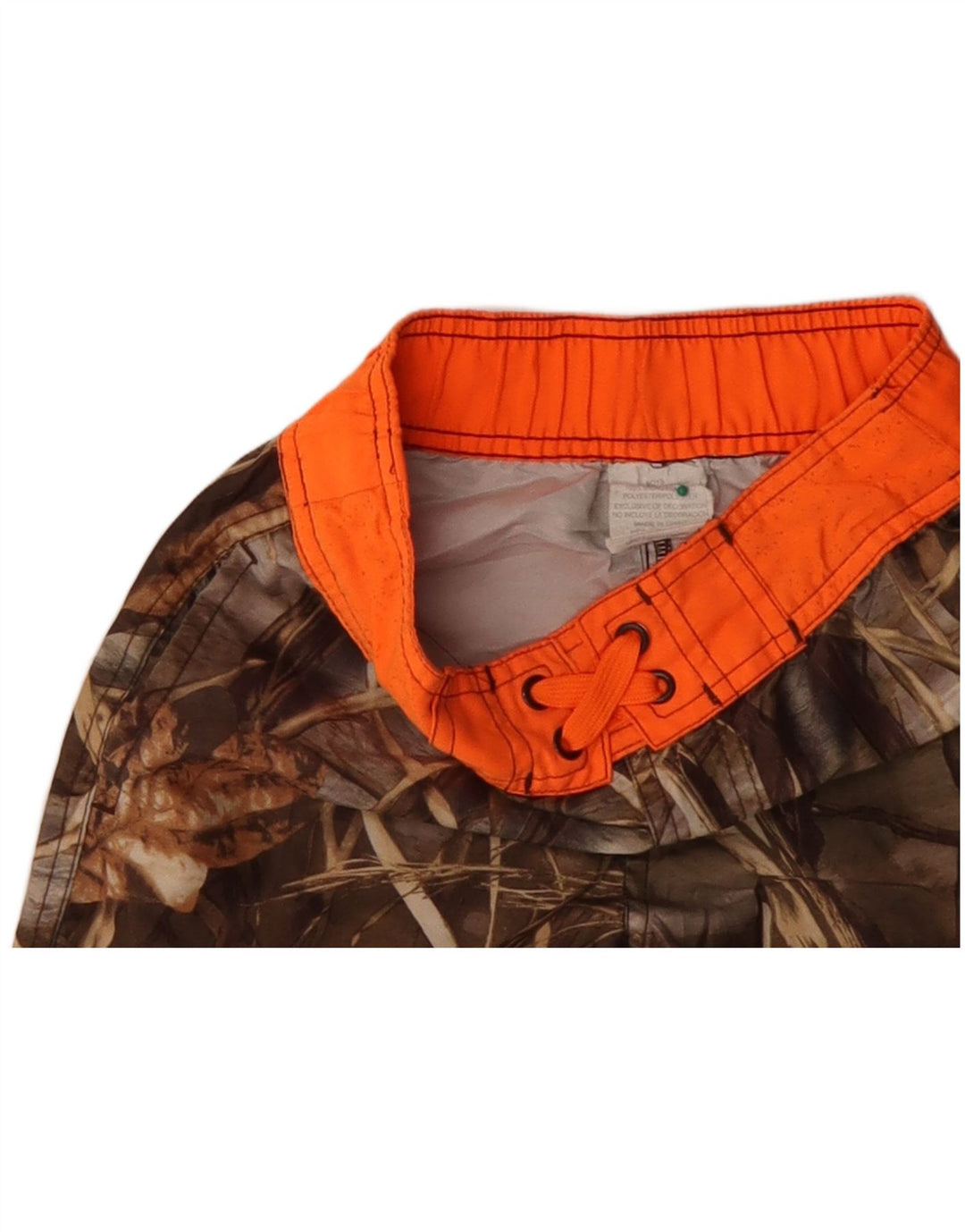 VINTAGE Badeshorts für Jungen, 4–5 Jahre, braunes Camouflage-Polyester