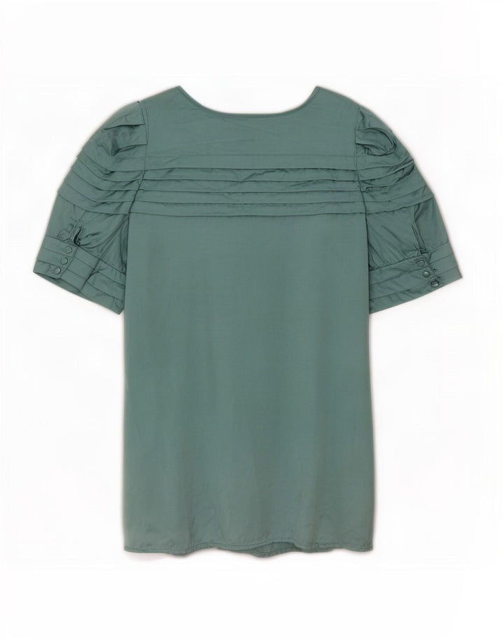 Reiss Damen Tunika Top UK 10 Small Grüne Seide