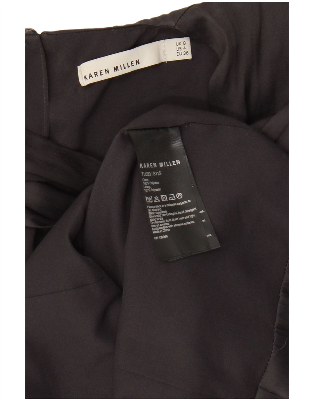 Karen Millen Damen ärmelloses Blusenoberteil, Größe S, Größe S, Schwarz, Polyester