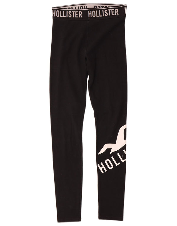 Hollister Damen Grafik-Leggings UK 6 XS Schwarz