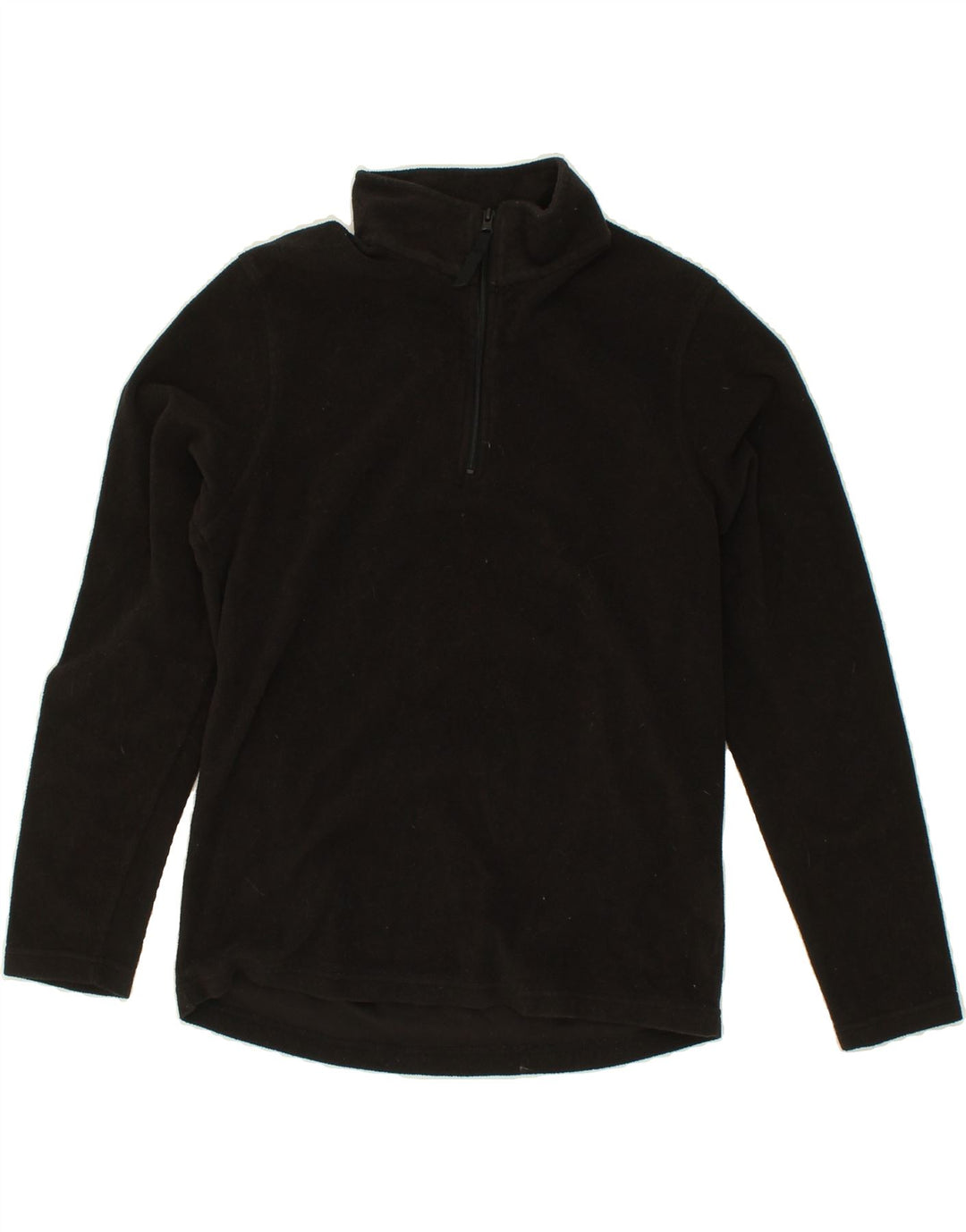 REGATTA Womens Zip Neck Fleece Jumper UK 16 Large Black Polyester Vintage Regatta and Second-Hand Regatta from Messina Hembry 