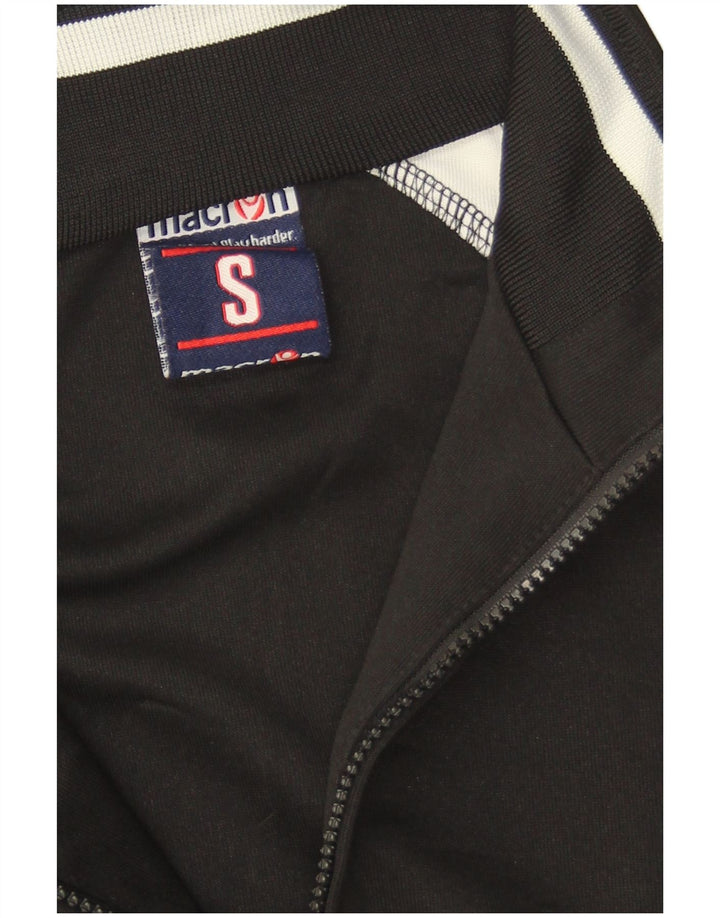Macron Herren-Trainingsanzug mit lockerer Passform, Jacke, Größe S, Schwarz, Farbblock