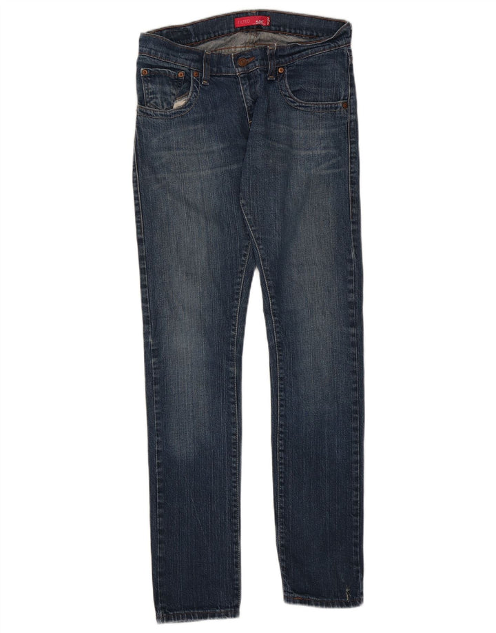 Levi's Damen 504 Tilted Slim Jeans US 5 Medium W30 L32 Blaue Baumwolle