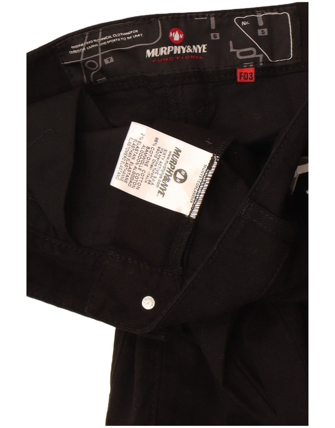 Murphy & Nye Damen Slim Freizeithose W33 L33 Schwarz Baumwolle