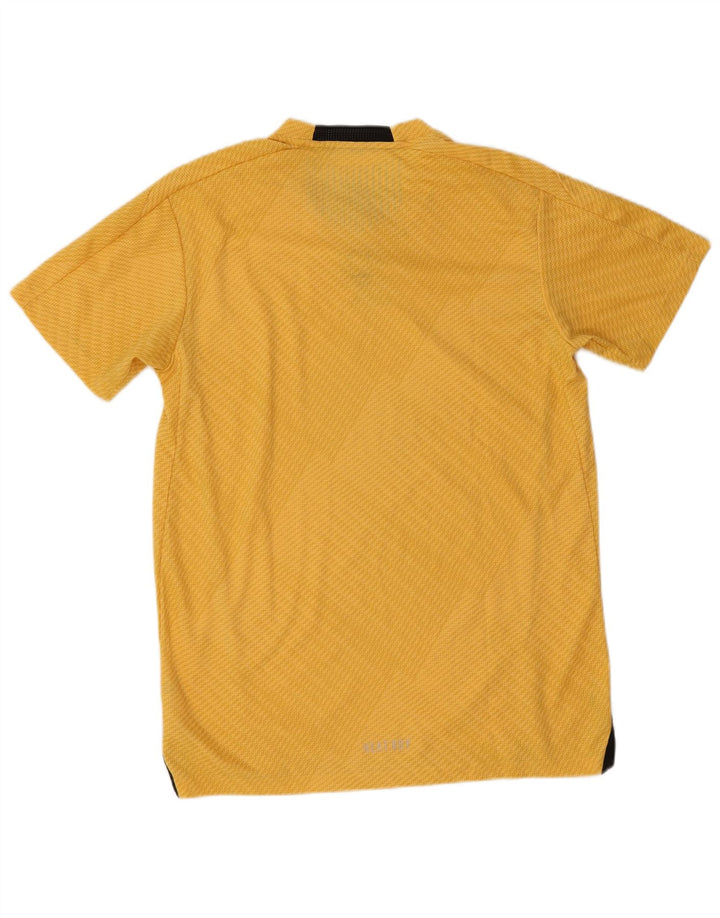 Adidas Herren Slim Fit T-Shirt Top Mittelgelb Farbblock