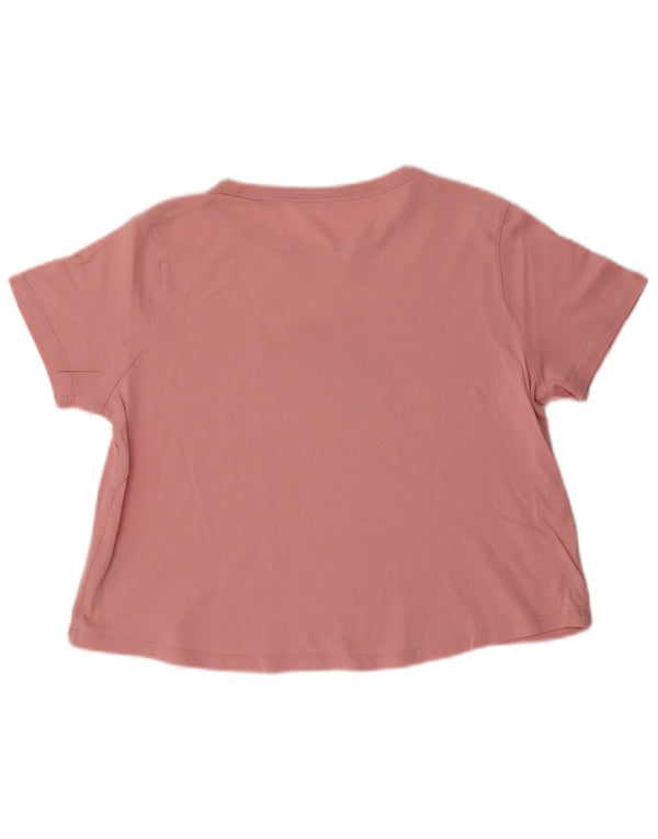 Nike Mädchen Crop Graphic T-Shirt Top 13–14 Jahre XL Rosa Baumwolle