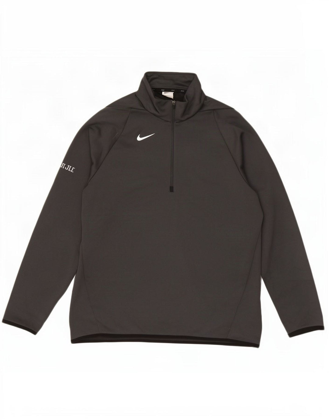 Nike Herren Dri Fit Pullover-Trainingsanzugoberteil mit Reißverschluss, Größe L, grau, Polyester