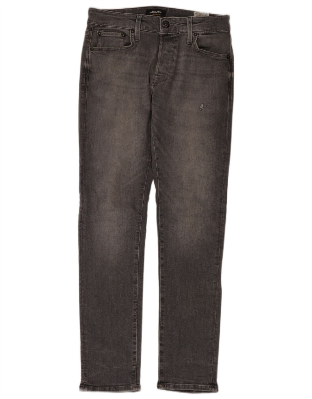 JACK & JONES Herren Slim Jeans W28 L30 Graue Baumwolle