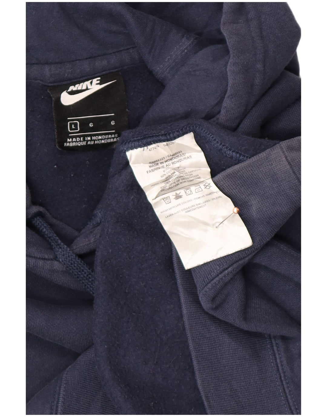 NIKE Herren-Kapuzenpullover, groß, marineblau, Baumwolle