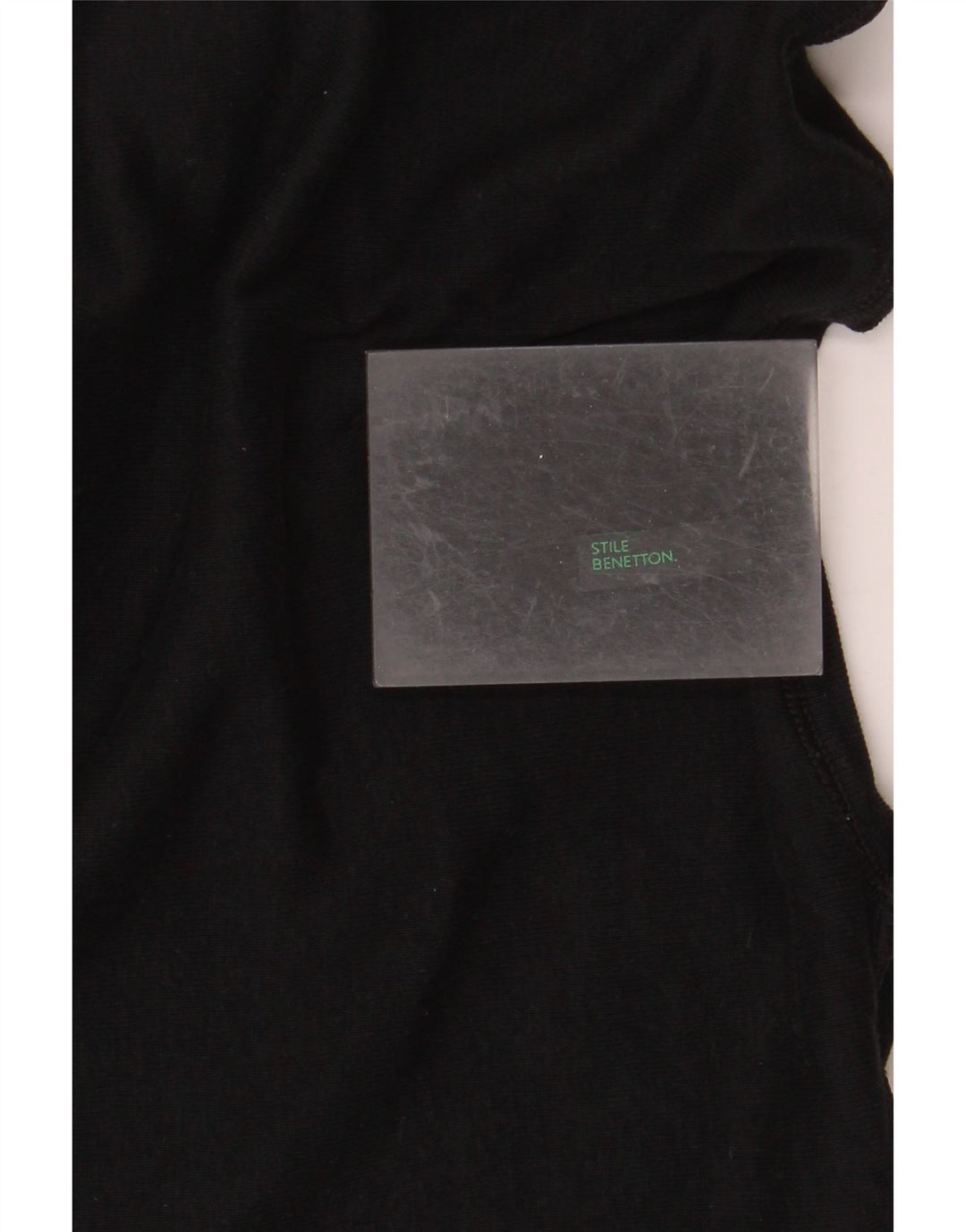 BENETTON Damen-T-Shirt mit Grafik, Gr. 8, Schwarz